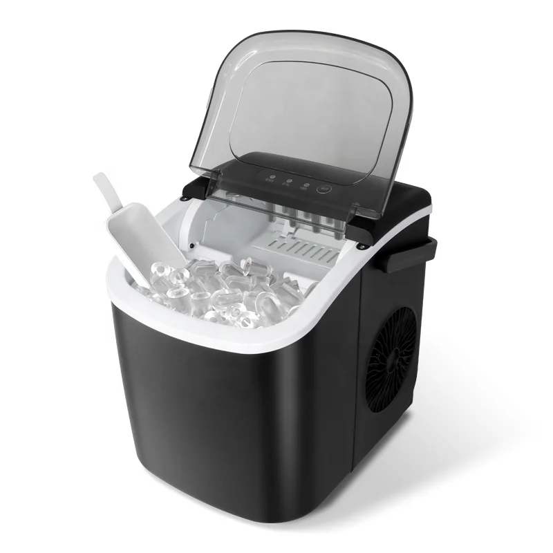 9 Ice Cubes Ready in 6 Mins Portable Handle Desktop Home Ice Maker Machine with Ice Scoop and Basket