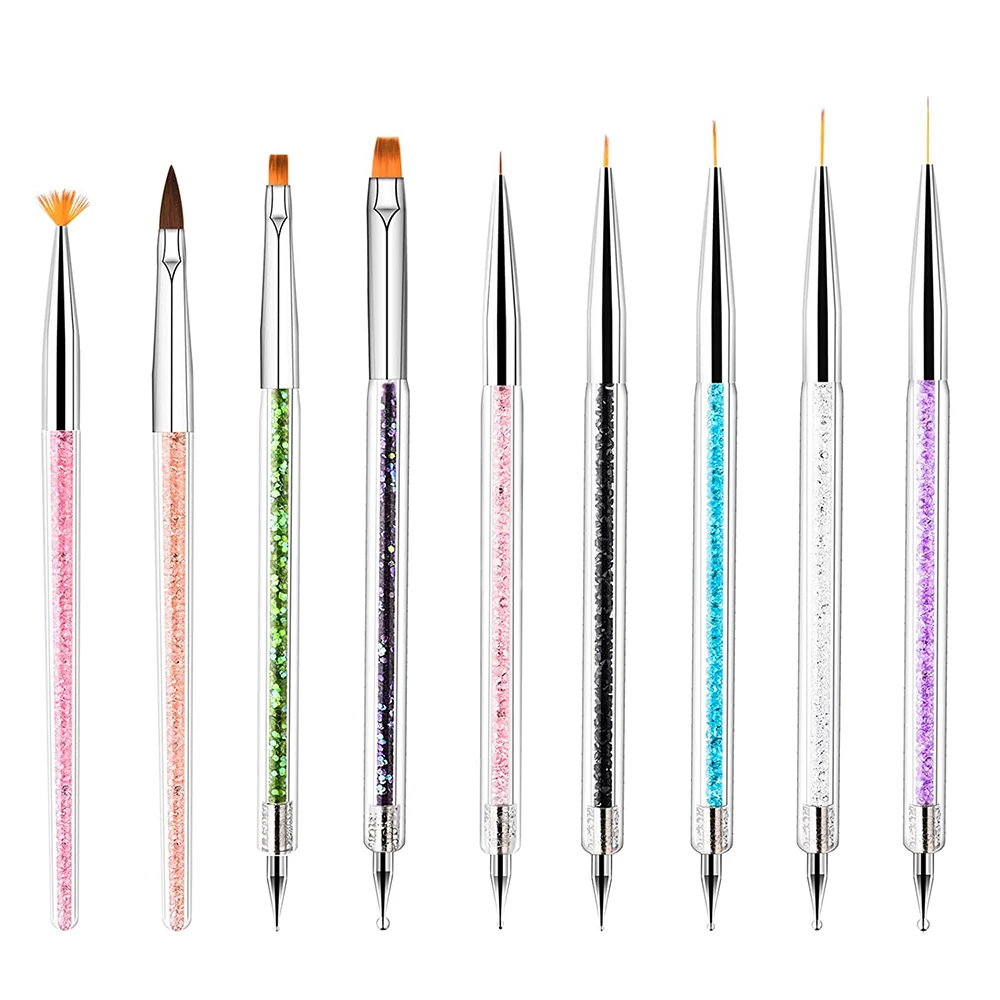 Double-sided Professional Nail Art Liner Brush Set Manicure Tools Nail Painting Brushes Set