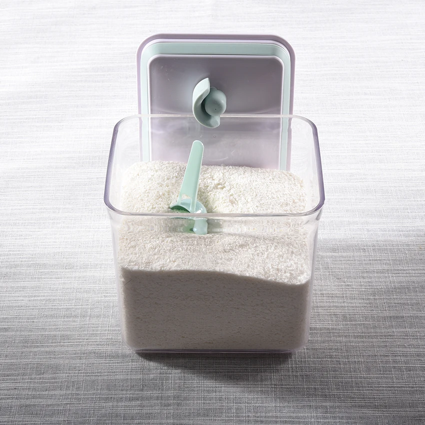 ANKOU Top Plastic transparent airtight grain food cereal storage box containers for Kitchen