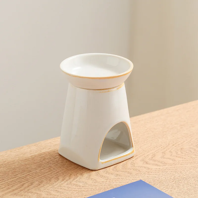 Wholesale White Ceramic Tealight Wax Warmer Aroma Oil burner