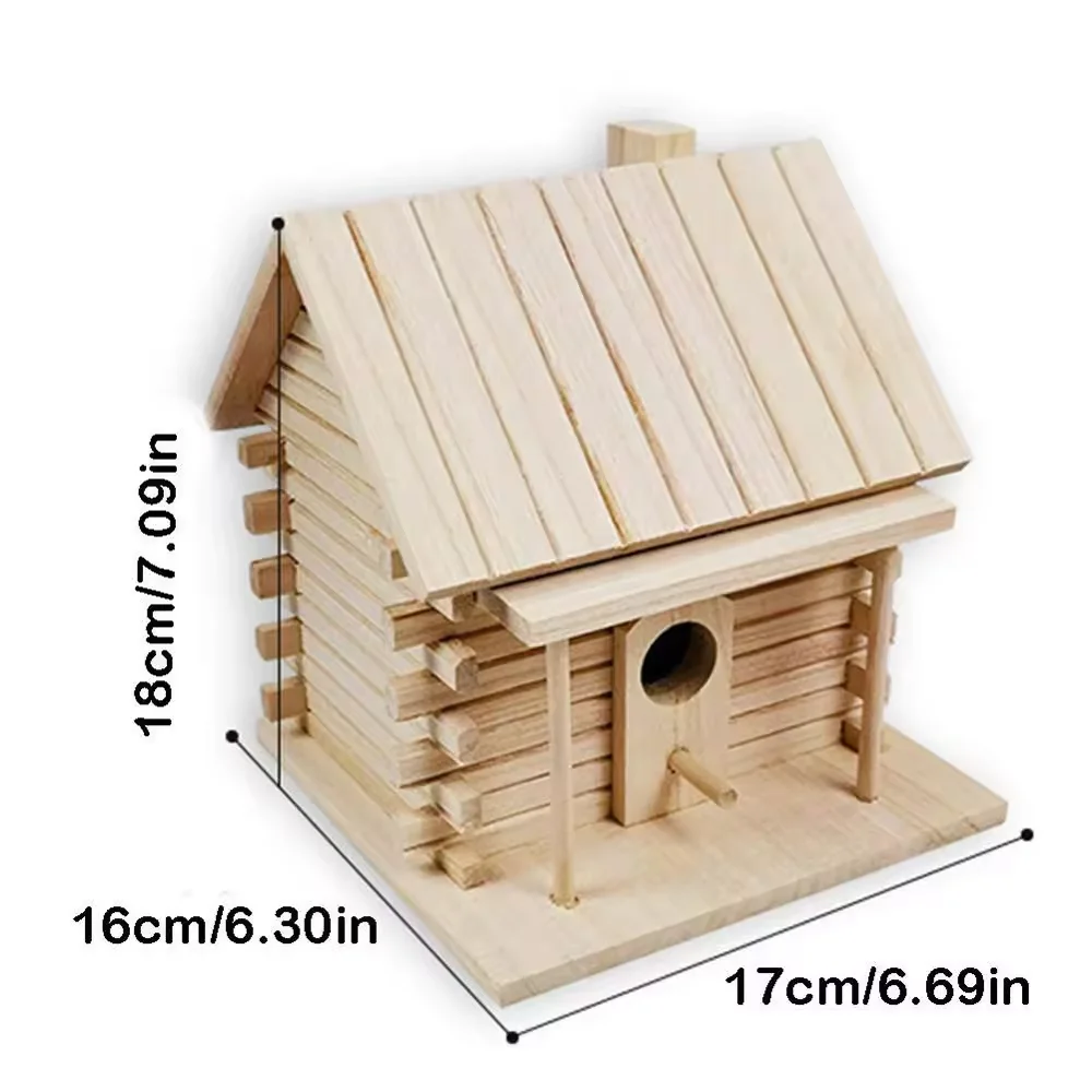 Hummingbird House Outdoor Birds Nesting Box Wooden Shelter for Finch Bluebird Wrens Chickadees Tits and Sparrows Wood Bird House