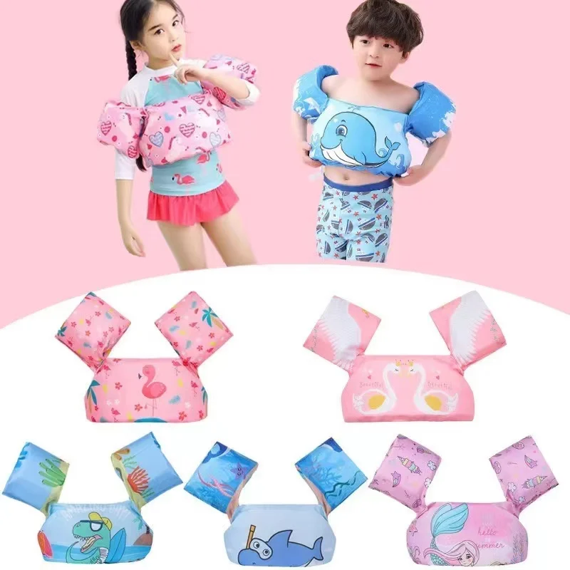 Wholesale Custom Kids Swimming Life Jacket Neoprene Life Vest Jacket for Kids Children Cartoon Custom Logo Printing Average Size