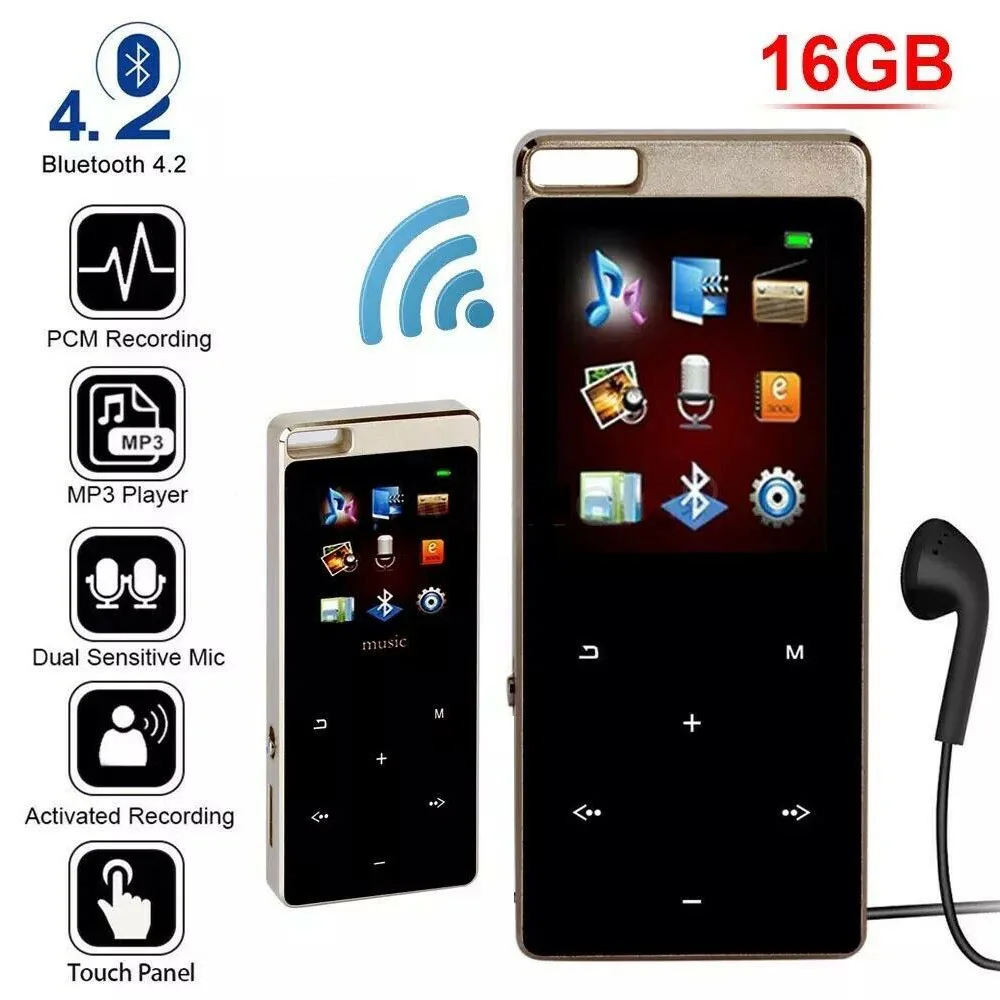 
16GB Portable Sport Bluetooth MP4/MP3 Lossless Music Player FM Radio Recorder 