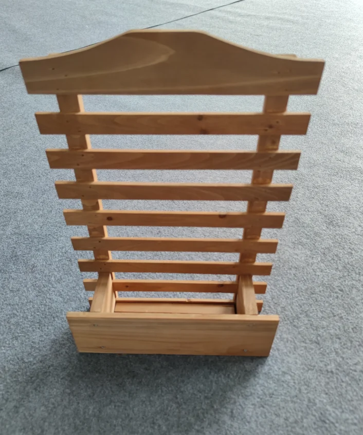 Creative balcony wall hanging flower rack jewelry hanging wall solid wood flower pot shelf hanging wall windowsill shelf