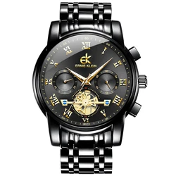 Gold geneva watches for mens Quartz Stainless Steel Luxury Fashion Business Wristwatch