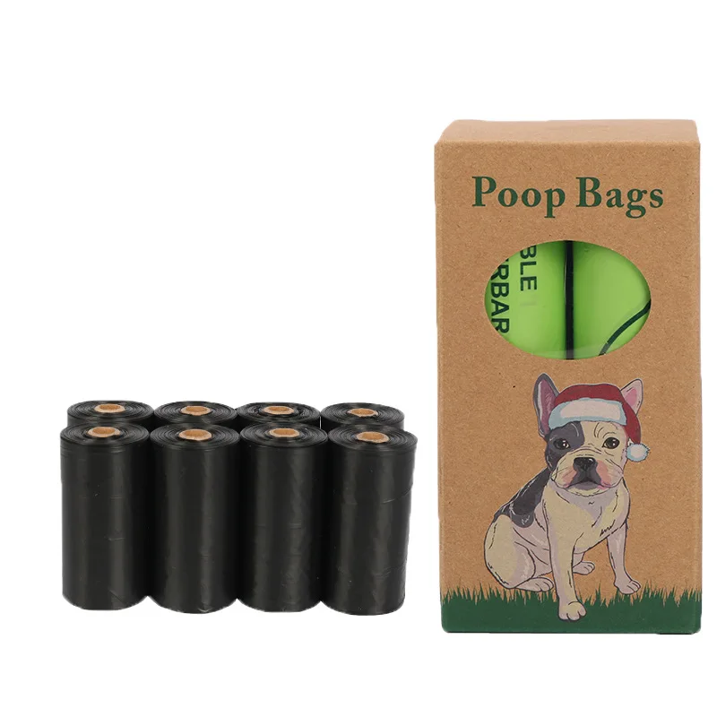 Custom Printed Thick and Biodegradable Compostable Corn Starch Dog Poop Bags Stocked for Cleaning and Hygiene