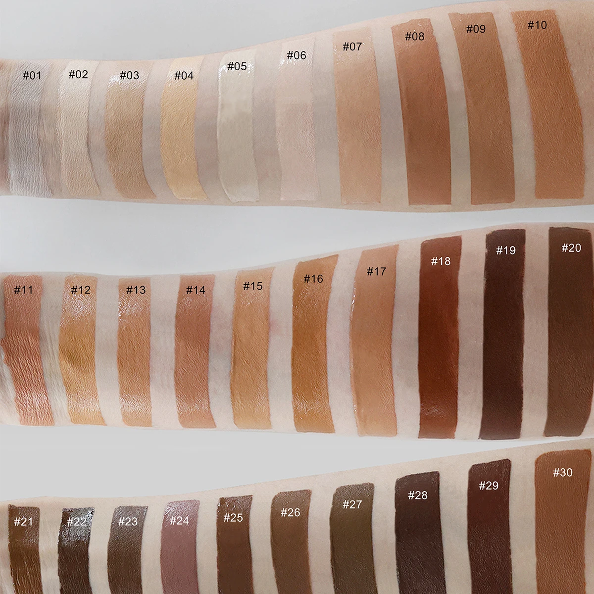 OEM Natural Feature Long Lasting Private Label Vegan Full Coverage Liquid Matte Cosmetics Waterproof Sunscreen Liquid Foundation