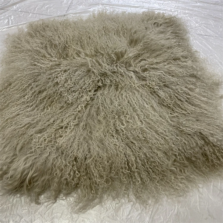 Tibetan Curly Lamb Mongolian Fur Pillow