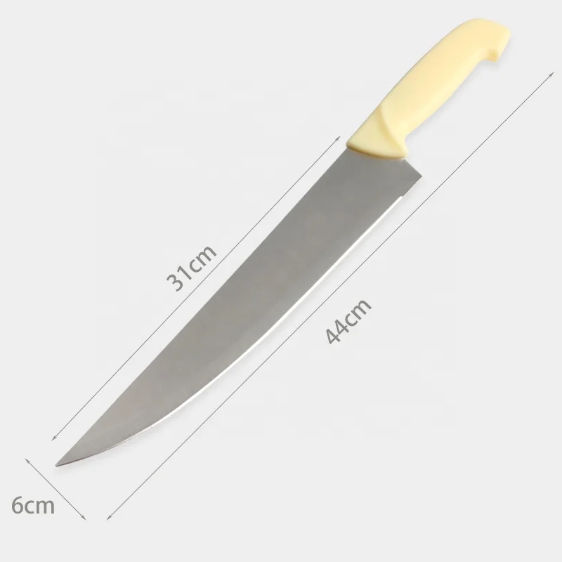 Variety of specification carved flaying stainless steel kitchen butcher knife with pp handle