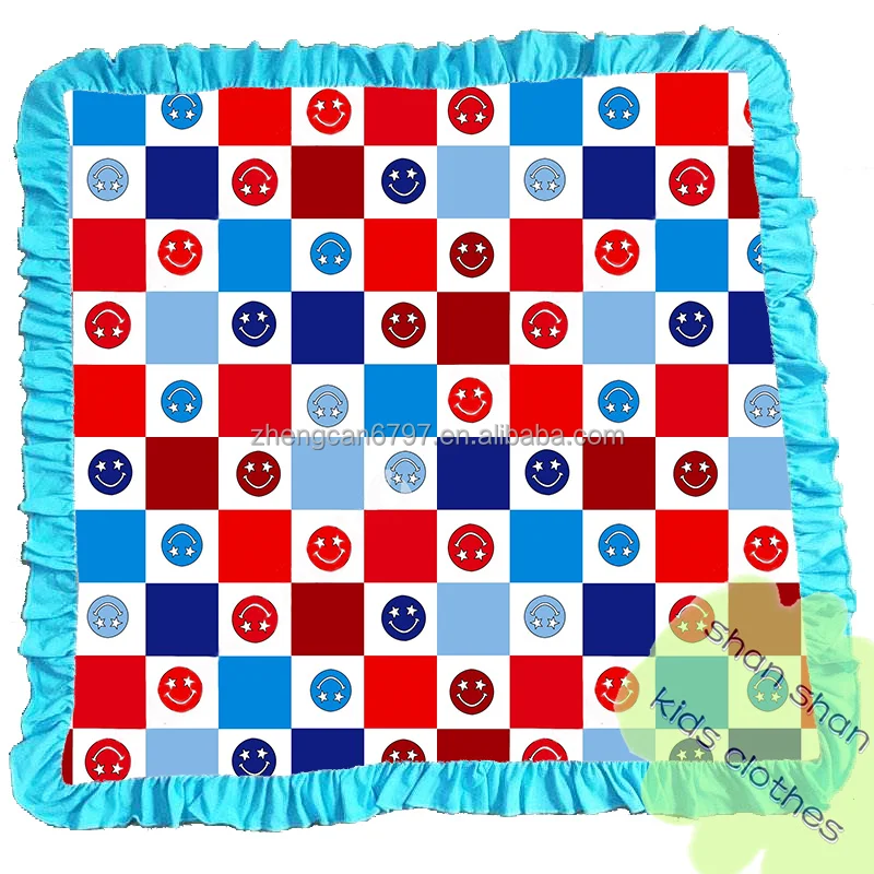 High Quality 2022 Custom Pattern Western Cow Print  Velvet Fabric Super Soft Blue Plush Blanket