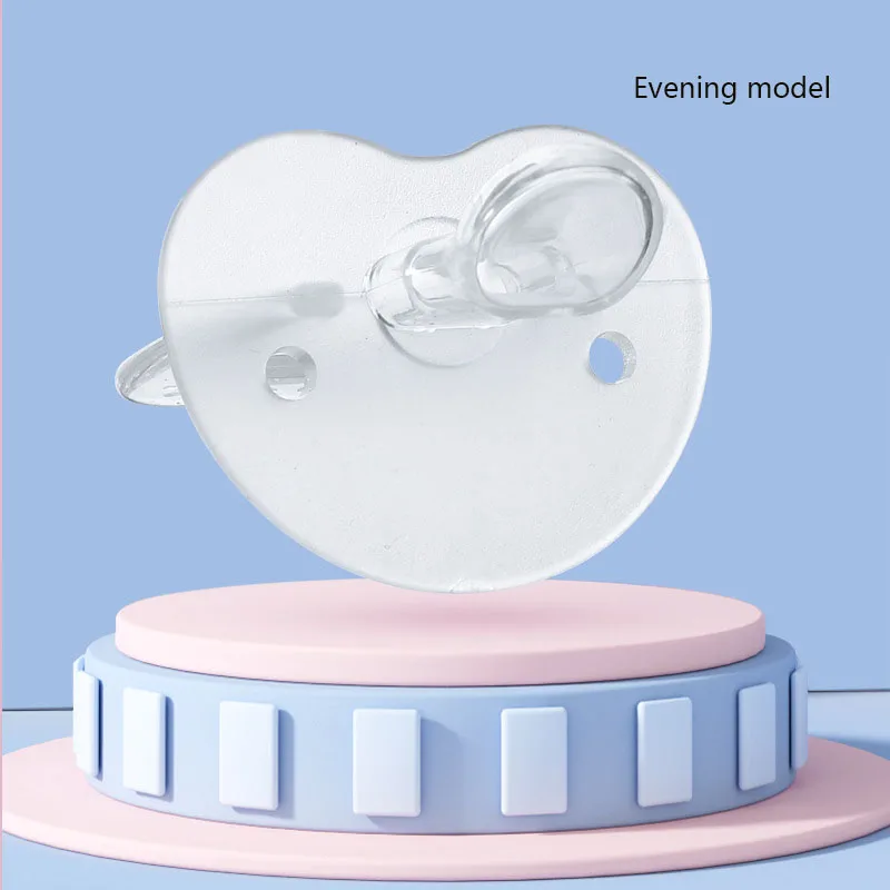 Baby pacifier liquid silicone material 0-18M round head flat head baby sleeping silicone pacifier