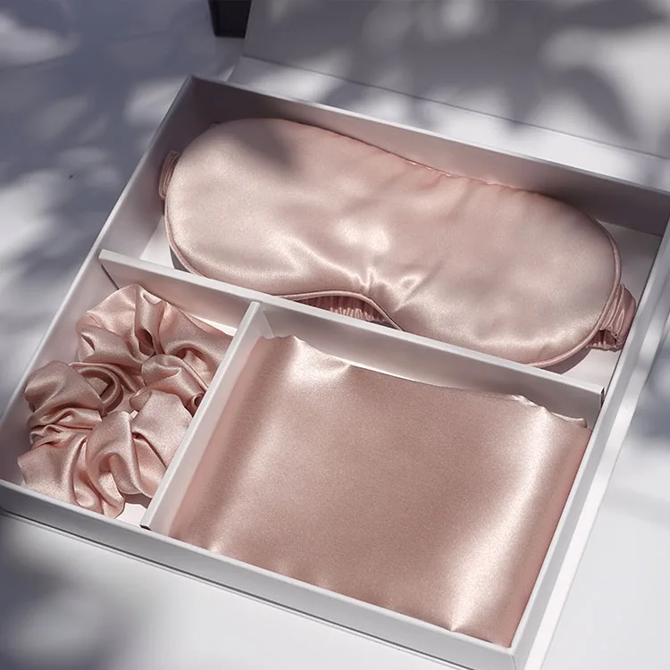 Organic Certified 16 momme silk pillowcase with zipper wholesale silk pillowcase set 100% mulberry silk pillow case