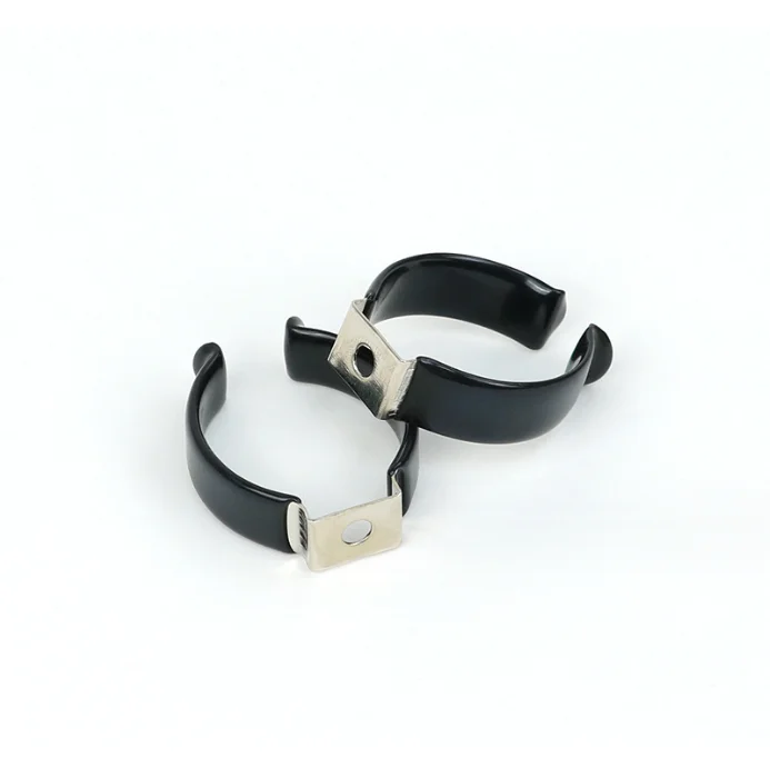 304 T8 stainless steel clip T8 Fluorescent tube light Lamp Metal Bracket clamp with rubber