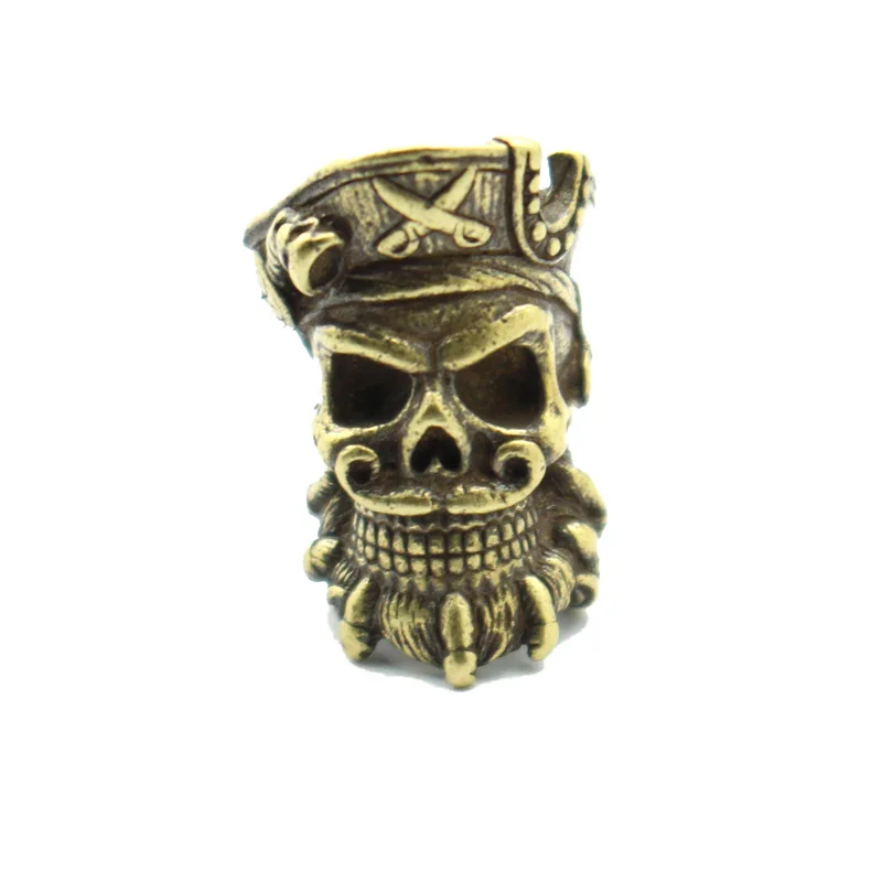 Copper Pirate Knife Lanyard Beads For DIY Keychain Charms Knitting Bracelets EDC Paracord Beads