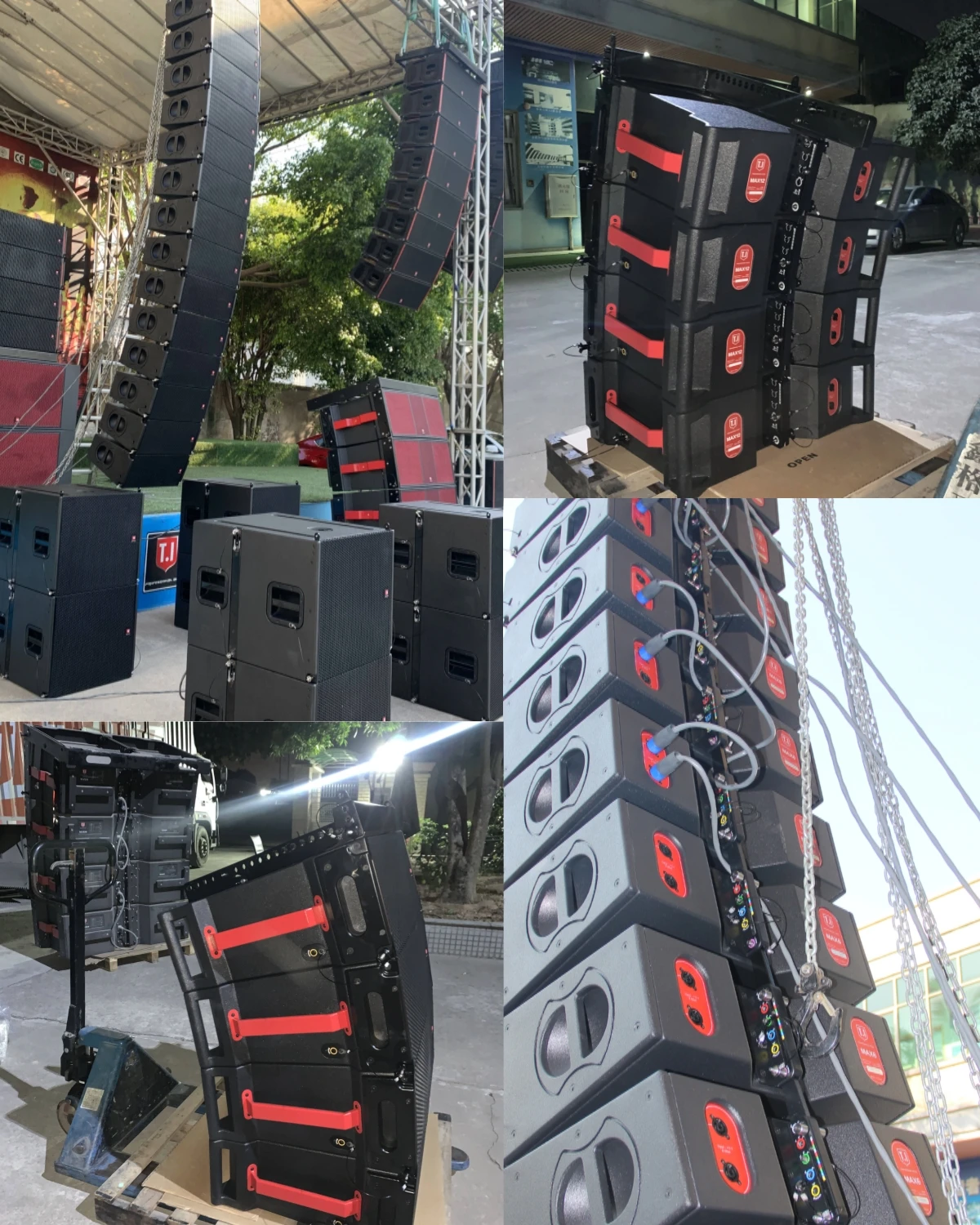 T.I Pro Audio Professional 6.5 Inch Sound System Passive Line Array Speakers Two way Speakerfor Church Use