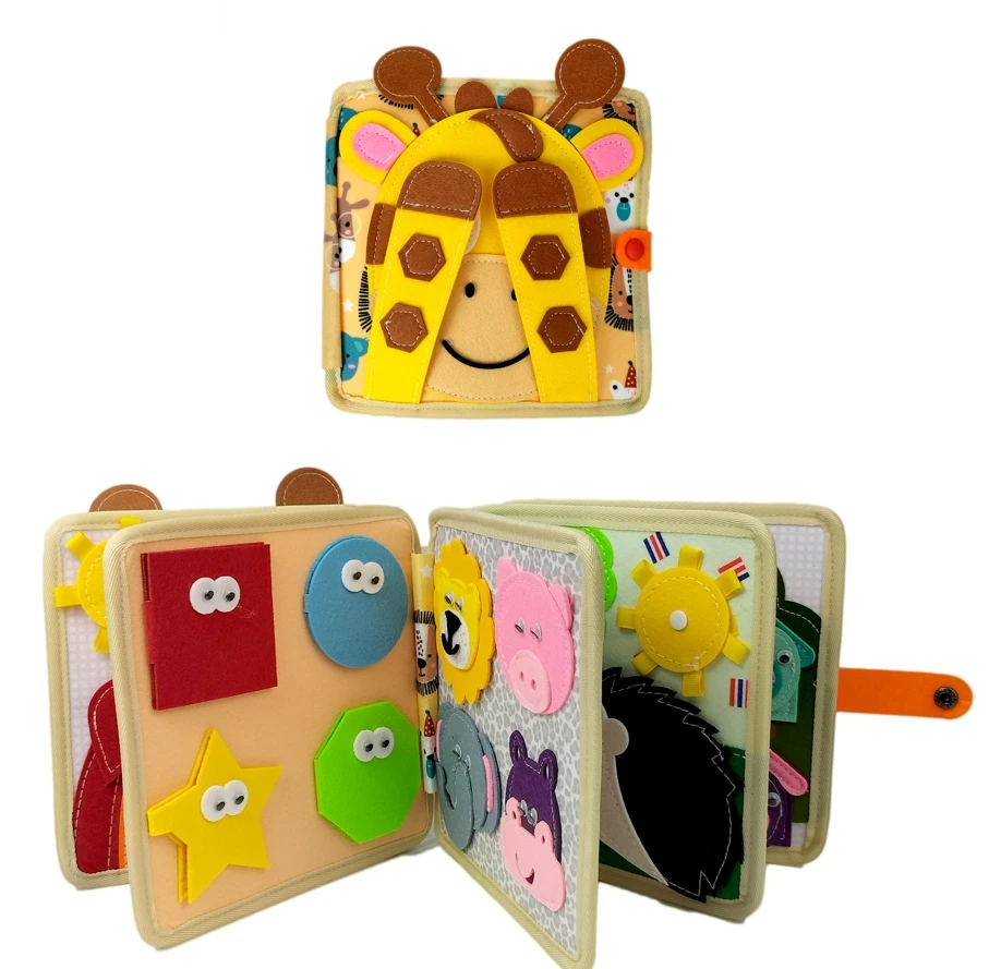 Giraffe Interactive Busy Board for Kids Early Education Quiet Book Drawing Toys