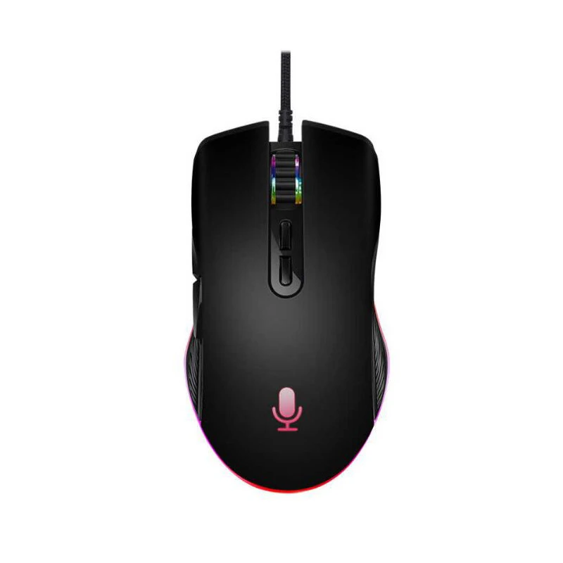 Factory Price USB Wired AI Voice RGB Luminous Gaming Mouse