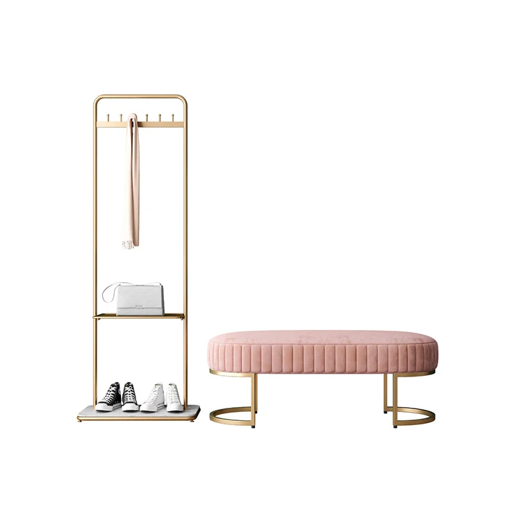 Kainice ODM Shoe Change Stool rectangle shoe rack bench storage sofa long bench for clothes store