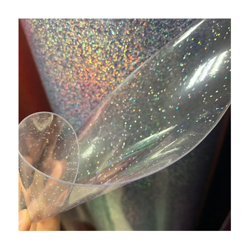Wholesale price Multi-purpose High quality Gorgeous Colorful Glitter soft Translucent pvc film for stationery