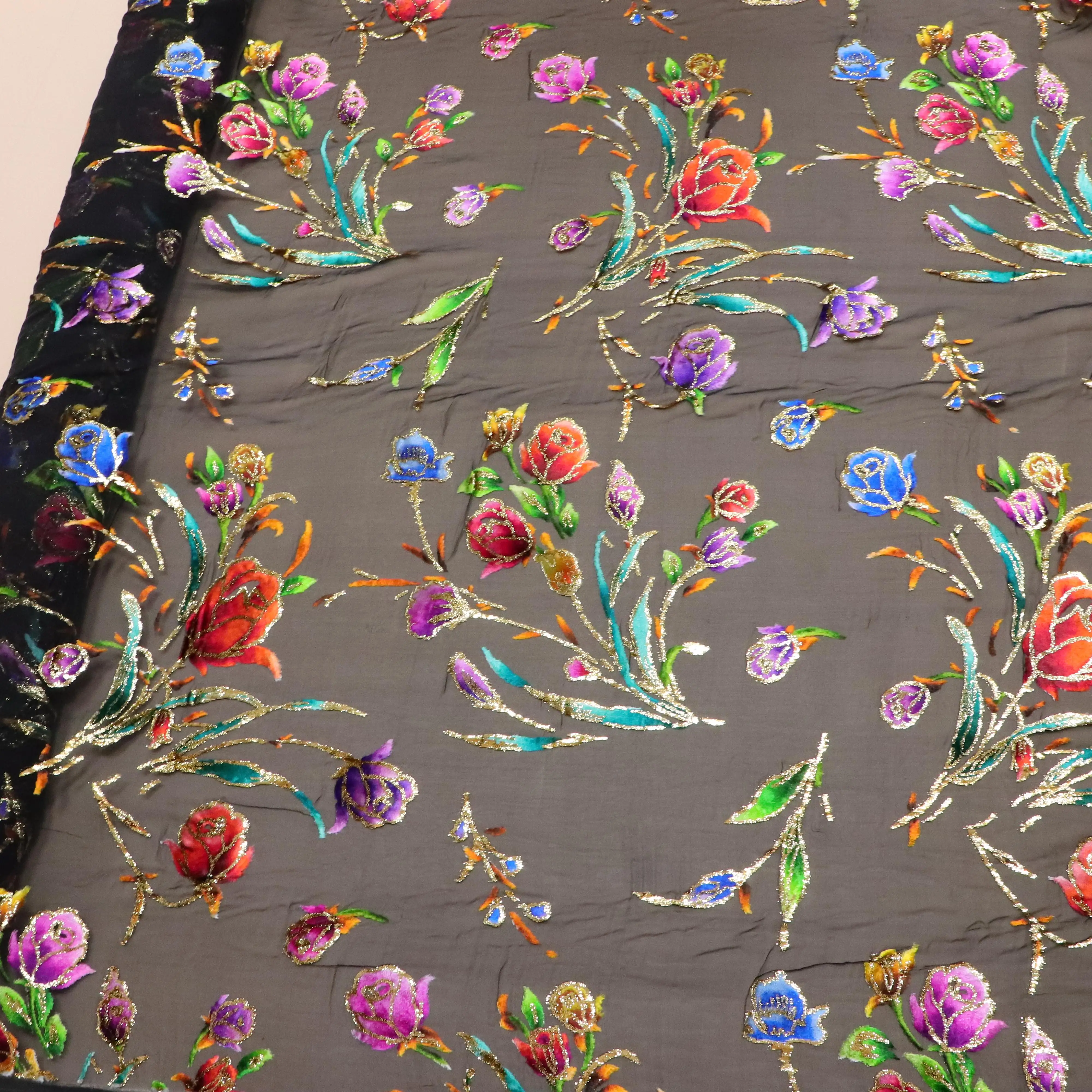 Somalian Dirac Fashion Breathable Soft Smooth hight quantity Silk Velvet Fabric Multi Colors Somali Luxury Silk Jacquard