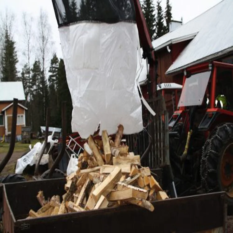  China Firewood Ventilated 1 Ton Mesh PP FIBC Jumbo Bag Poly Big Net Log bags for