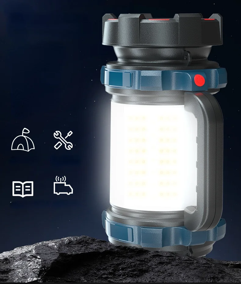 Handheld Searchlight Led Portable Light Strong Light Long-Range Rechargeable Built-In Battery Outdoor Lighting Flashlight