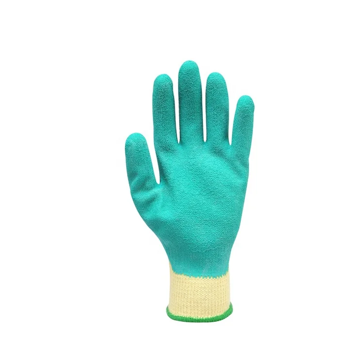 YATO YT-7471 Latex Safety Work Guante Coated Cotton PE Gloves China Anti Cutting Wear-Resisting Elastic Guantes