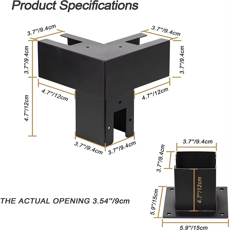 Metal Woodwork Pergola Kit Wood Stand Kit With Corner Base T Bracket Wood Beams Connector Pergola Bracket