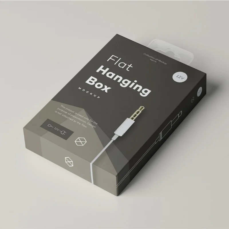 Wholesale Data Cable Paper Packaging Box Custom Logo Paper Hanging Packaging Retail Box