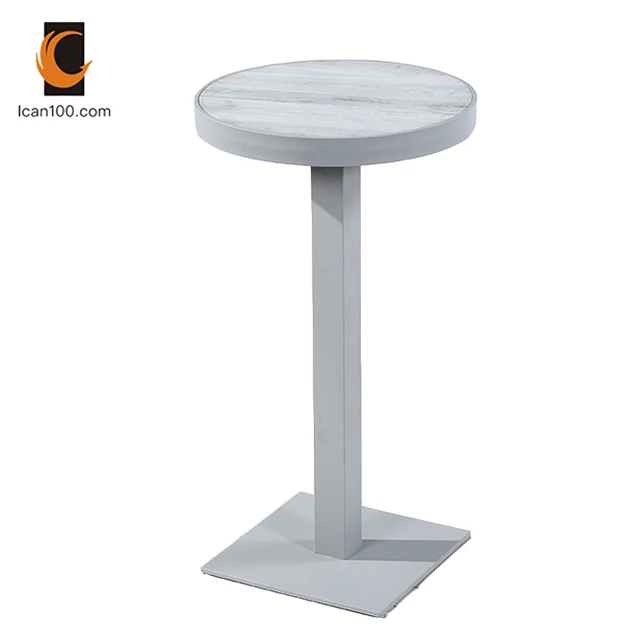 Fashion Luxury Bar Counter Table Leisure Style glass White Standing Haute Cocktail Round Bar Table
