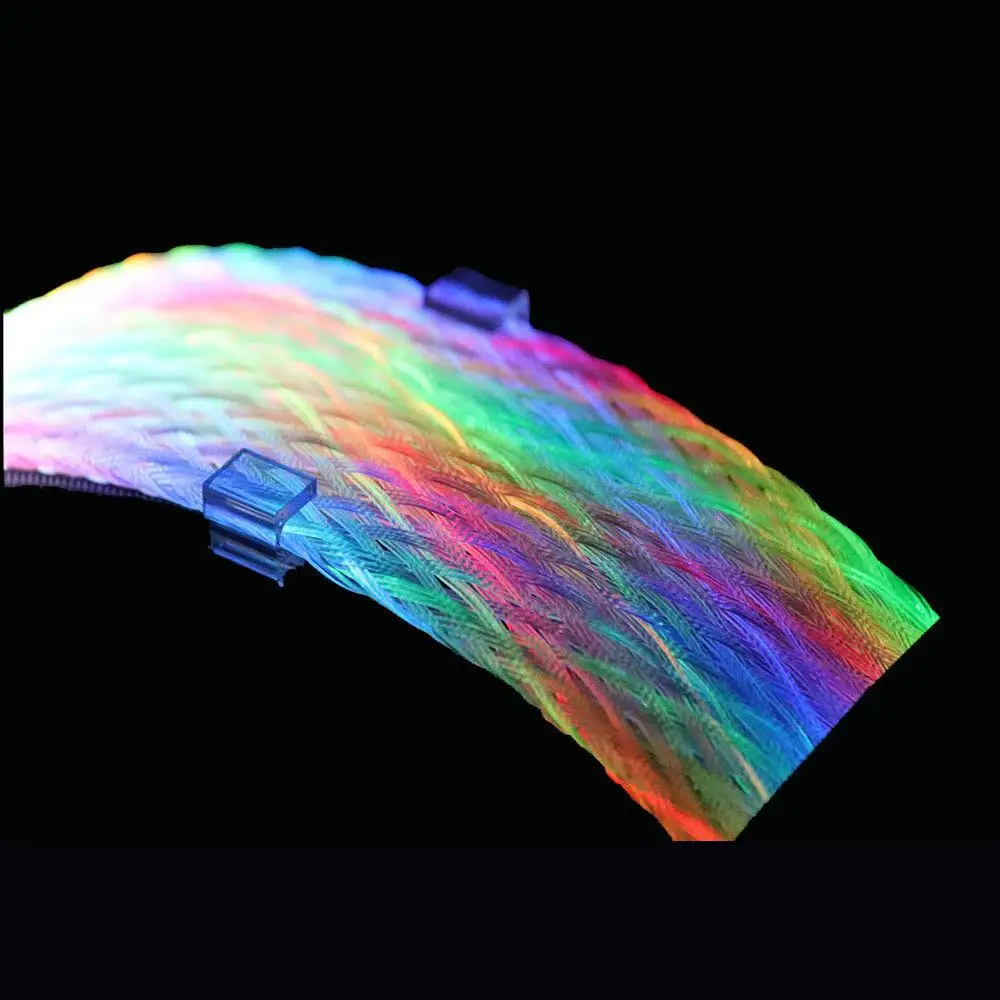 24 Pin ATX RGB Synchronized Sleeved Cable Software Synchronization 24PIN ARGB Extension Cable Kit 5V 3Pin Synchronous