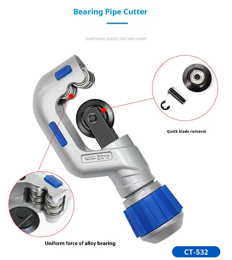 Manual and Electric Dual-Purpose Eccentric Pipe Expander 1/4-3/4 Inches With Cutting and Blow Case Customizable