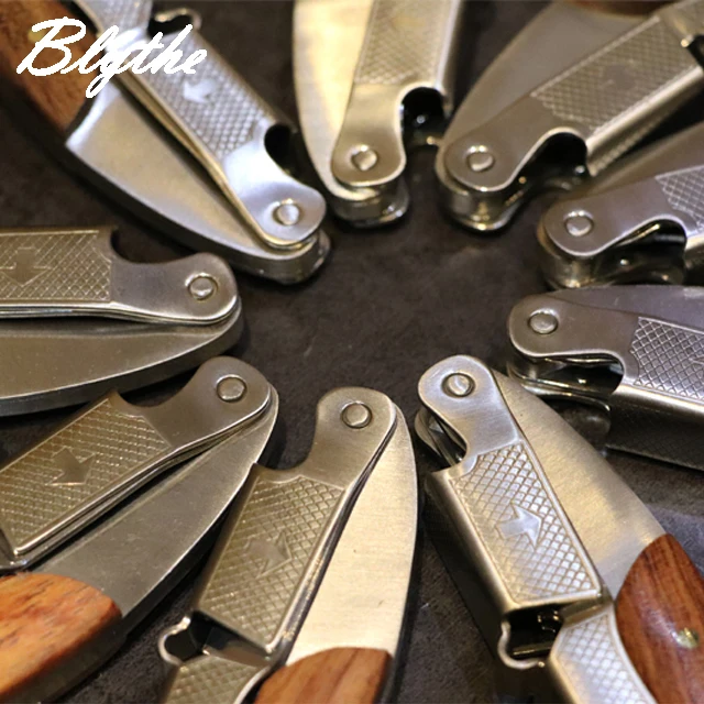 Hot sale  gift stainless steel wooden custom wine beer bottle opener