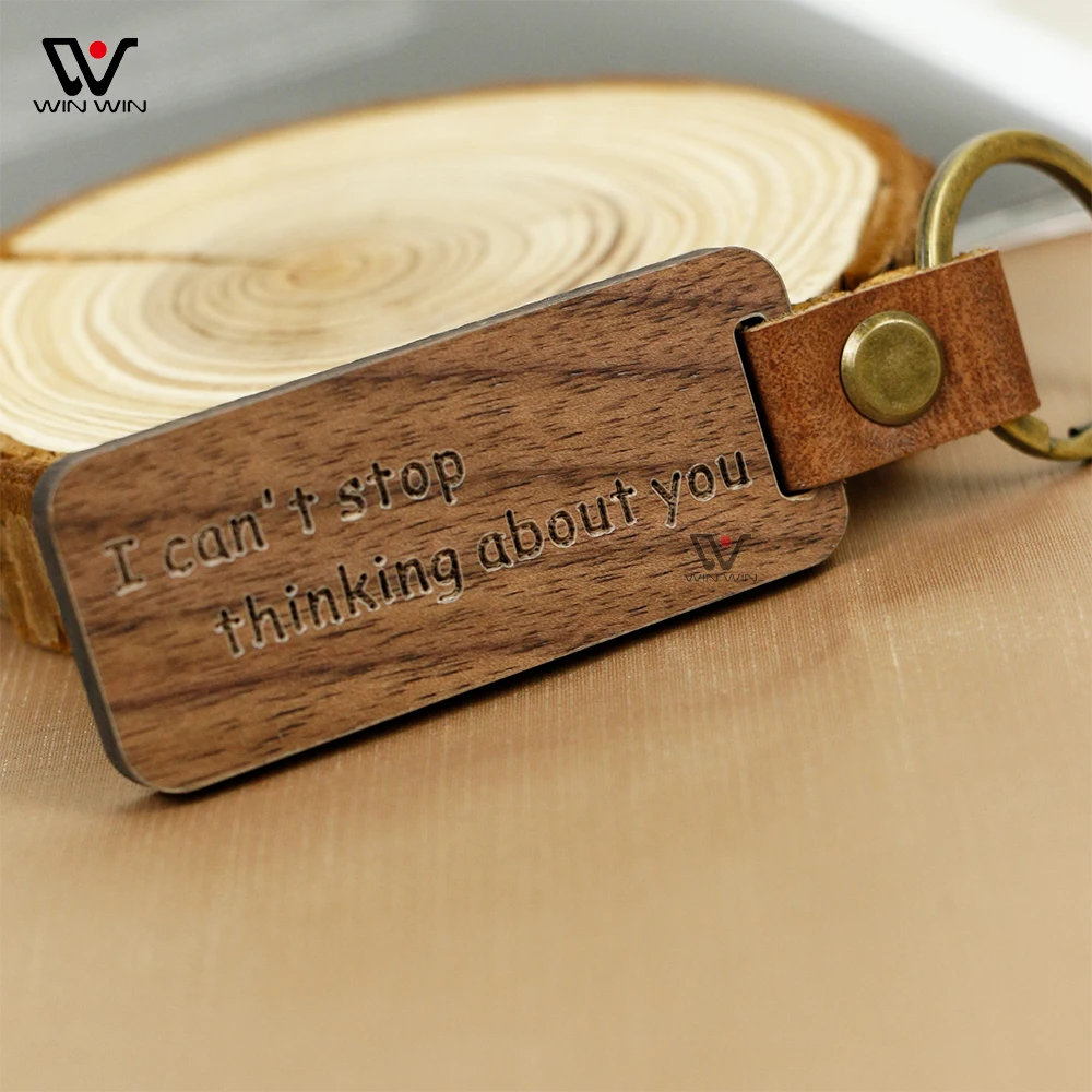 Hot Sale Sublimation Logo Metal Key chain Leather Custom Keychains Wood Keychain
