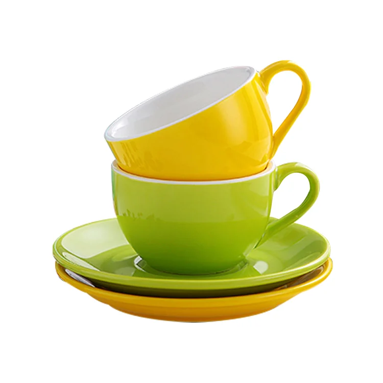 Индивидуальное однотонное цветное обычное маленькое 100 мл разные размеры эспрессо чай капучино пользовательская керамическая чашка для кофе блюдце