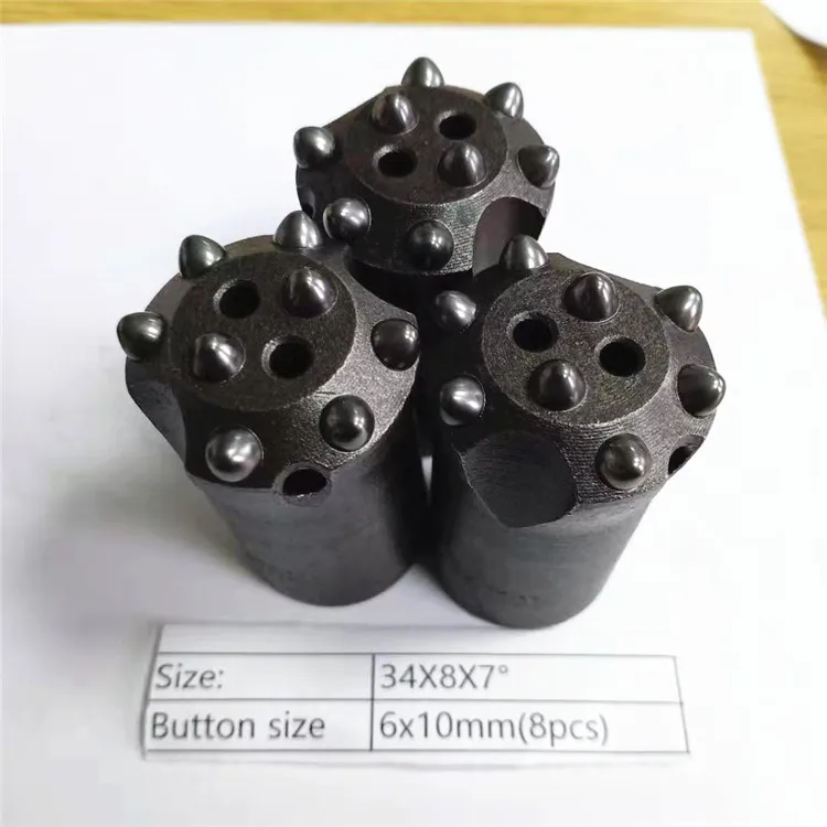 ZZJG China supplier  mining tips 34mm Button Bit  Drill Mining Taper Button Rock Drill Bit 34mm