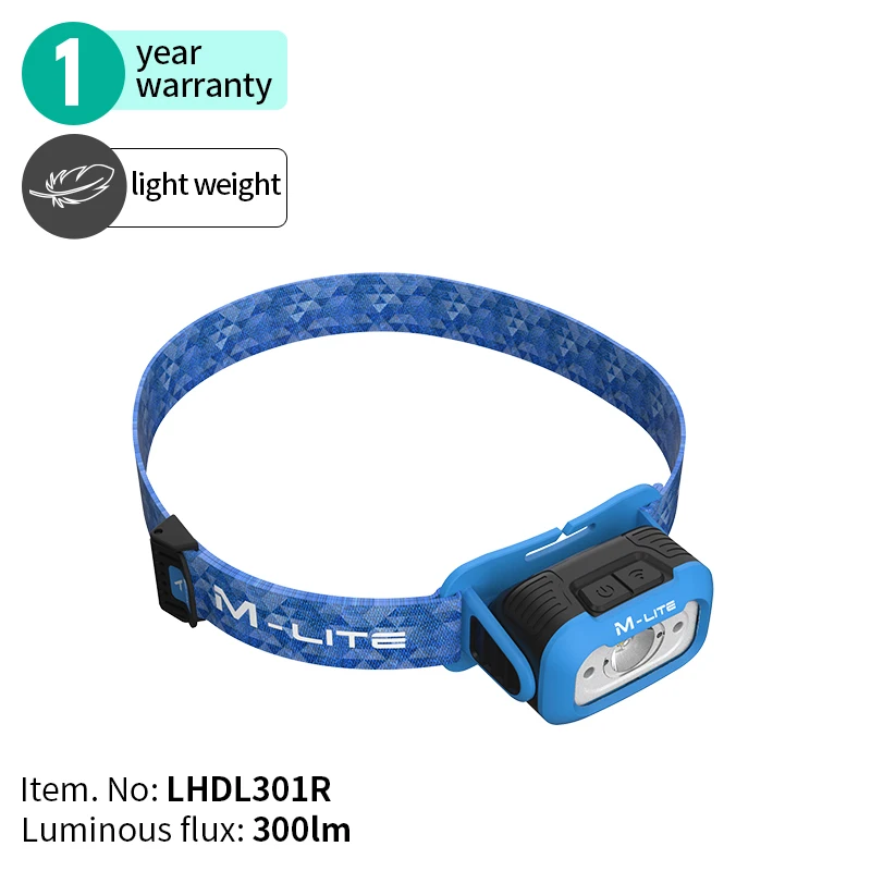 Портативный уличный Головной фонарь ALS 300lm, перезаряжаемый светодиодный головной фонарь, водонепроницаемый Головной фонарь