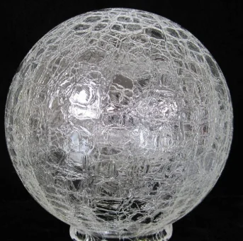 Clear Crackle cylinder Glass lamp shade Opera Glass globe Glass Ball Lamp shade for lighting fixture replacement