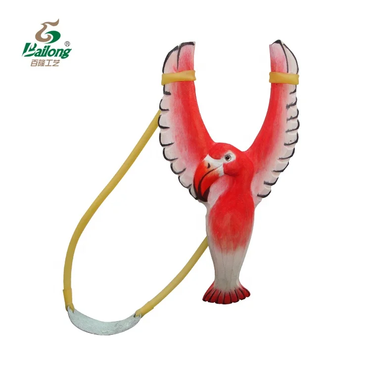 New design bird shape kids toy wooden slingshot