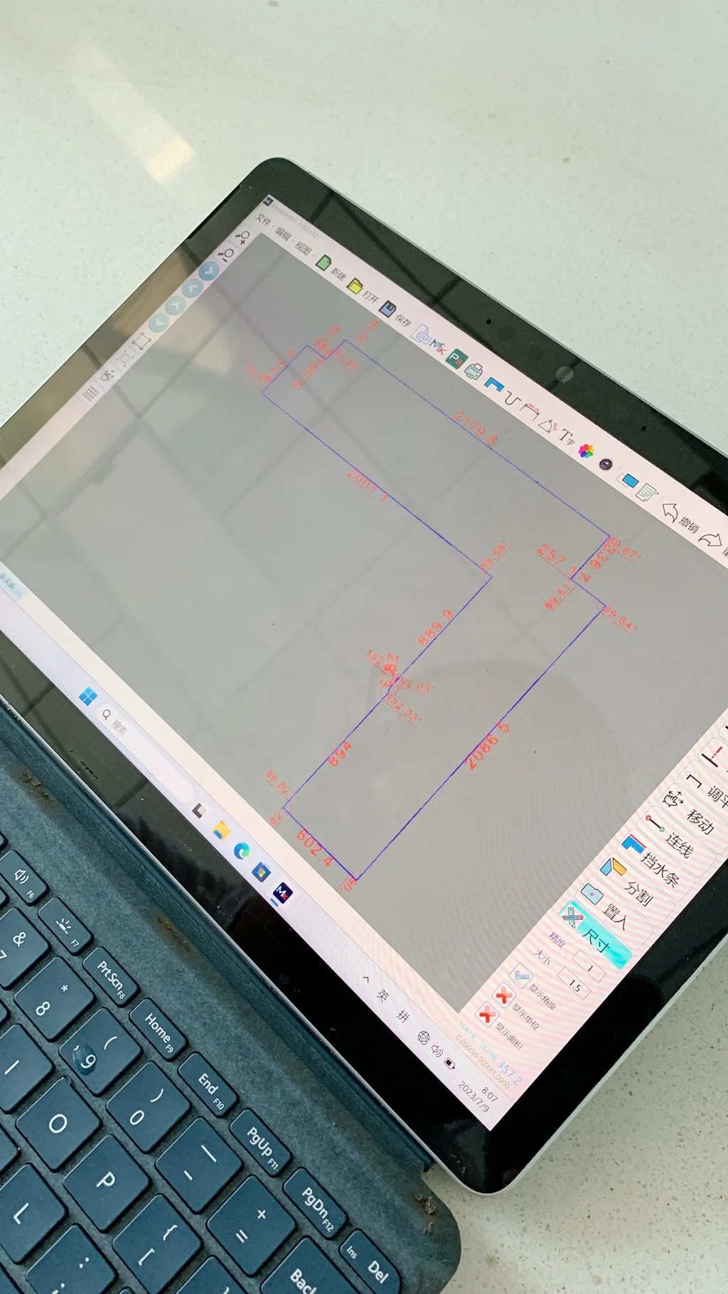 OMC Digital Templating MeasureKit Instrument for Countertop Installation Dust-Free for Manufacturing Plant