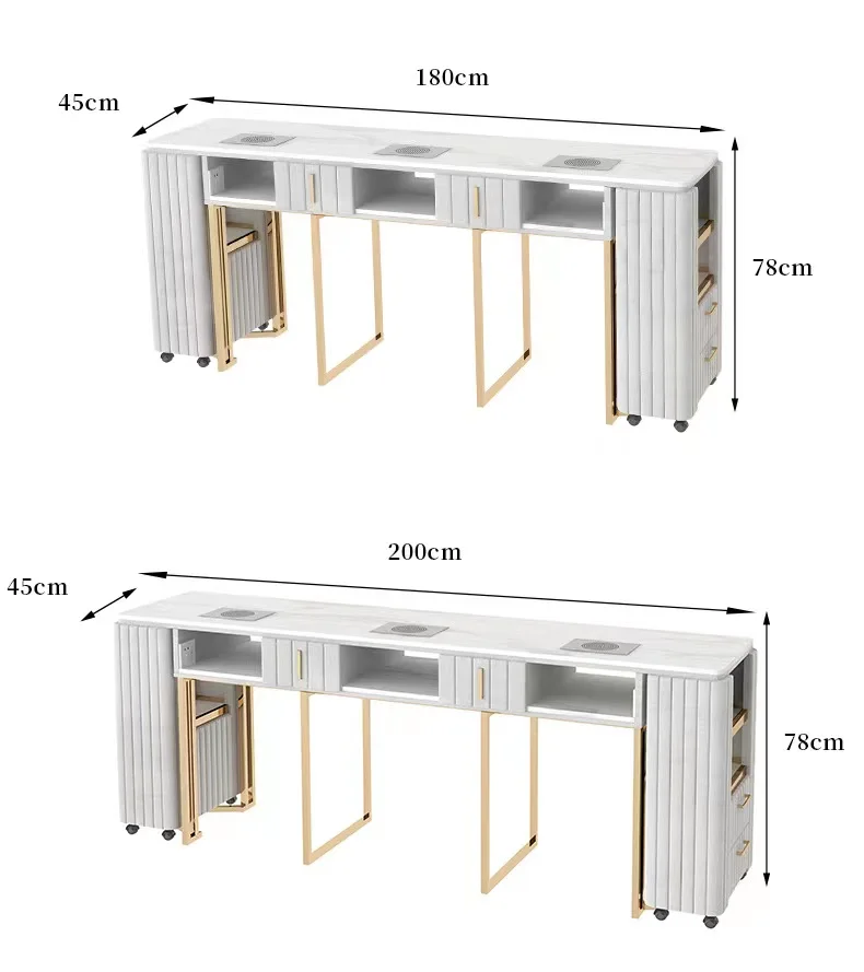 Beauty Salon Furniture Manicure Table Cheap Luxury Modern Portable Folding Nail Spa Black White Item Style Plastic Color Feature