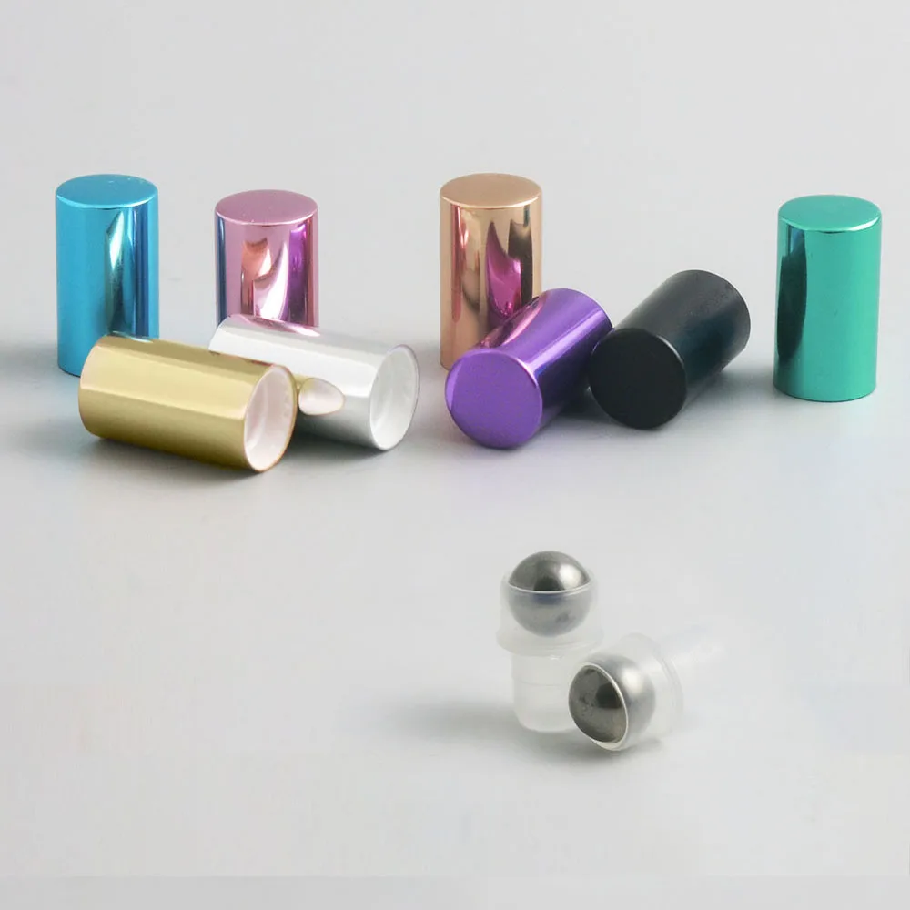  Высококачественный стеклянный роликовый флакон для духов с эфирным маслом роликовые флаконы металлической крышкой