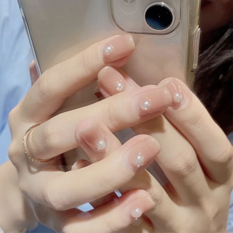 Nail Art Pearls Tips Half Round Pearls 3d Nail Beads Rhinestone Decoration DIY Nail Pearl