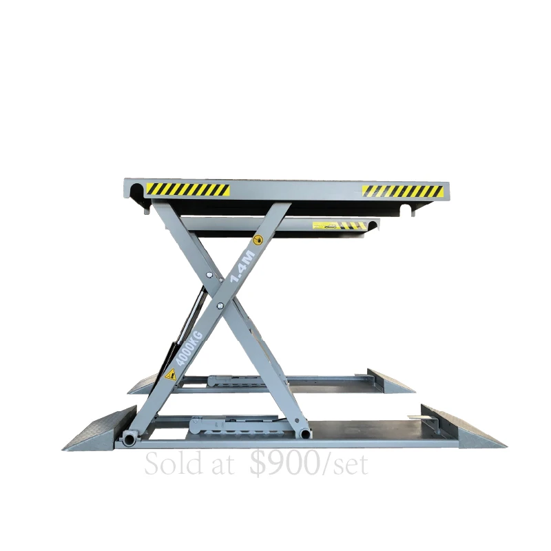 Auto Repair Equipment Scissor Car Lift Manufacturer 1.4m 4tons Electrolytic lock central shear type