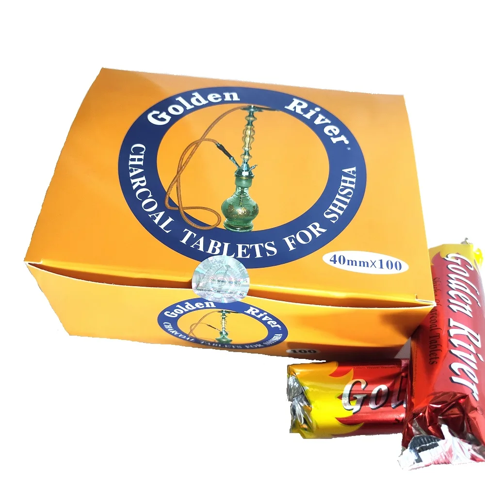 40 мм * 100 золотые речные круглые таблетки уголь для