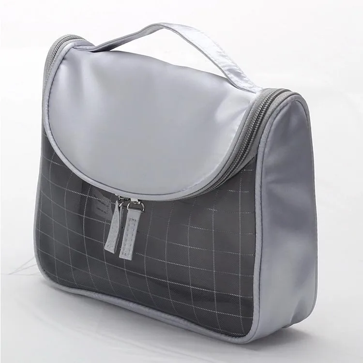 Fashion women make up bag polyester travel cosmetic case  PVC cosmetic bag mini