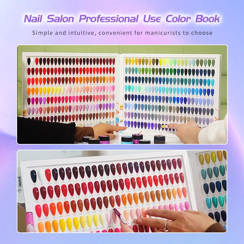 R S Nail Disco Polish Painting Gel 800 Colors Card Disco Gel Polish Color Step Gel Book Elegant Nail Beauty Supplies