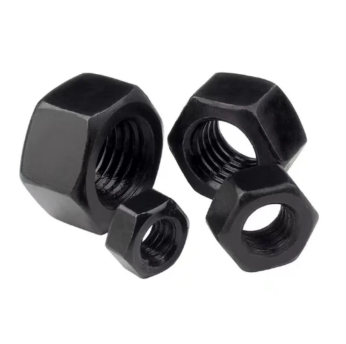 High Strength Class 8 Black Hex Lug Nuts 10mm to 12mm for Extreme Environments