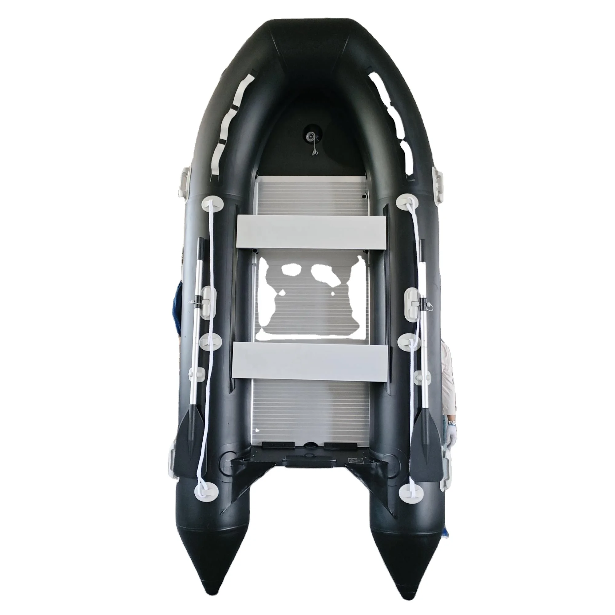 3.3m black color high quality pvc boat inflatable boat aluminum floor for fishing
