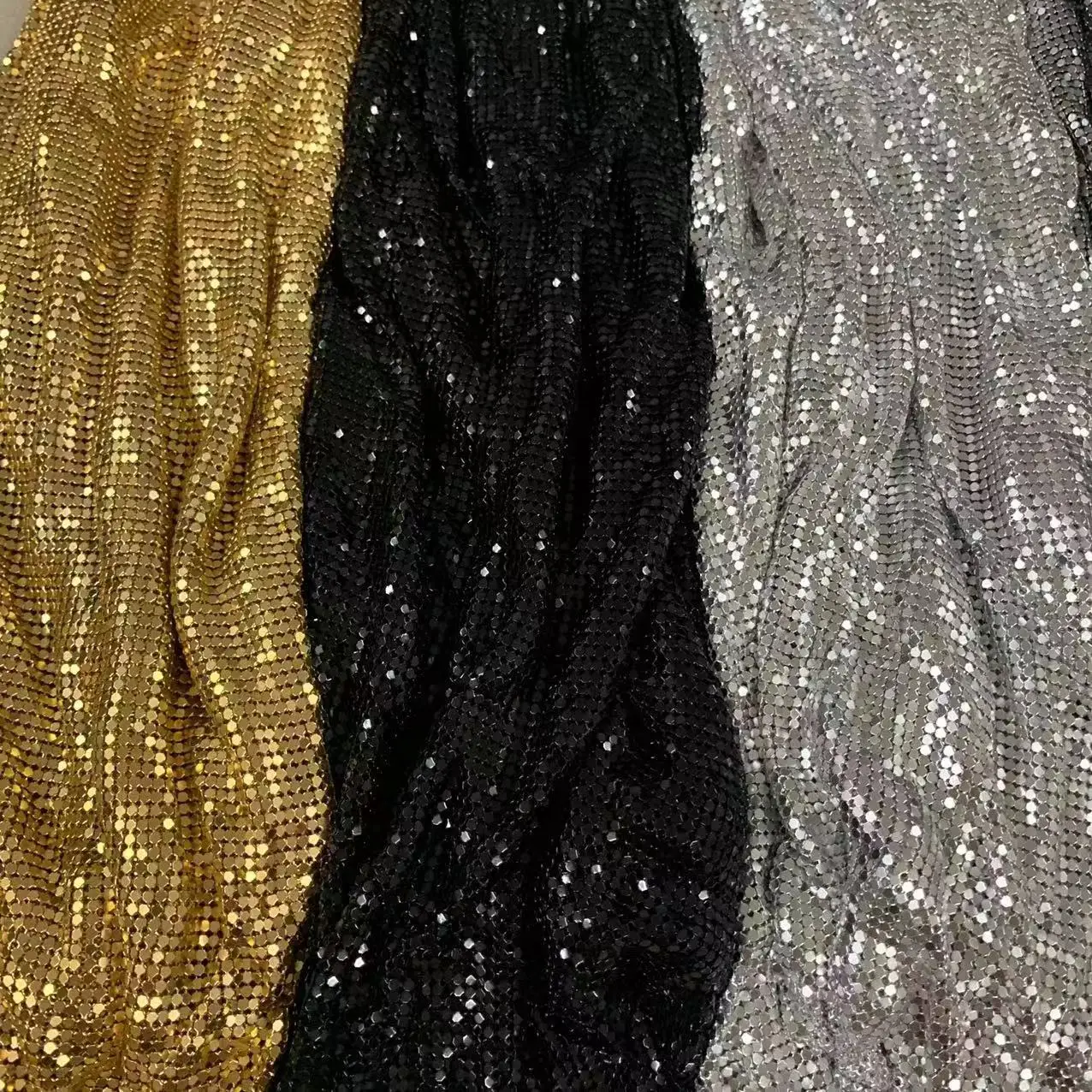 Direct metal aluminum mesh fabric fashion sequin aluminum mesh for clothing accessories